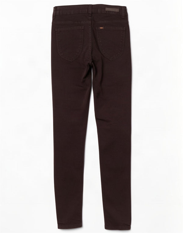 Lee Womens Scarlett Skinny Jeans W27 L33 Algodão Preto
