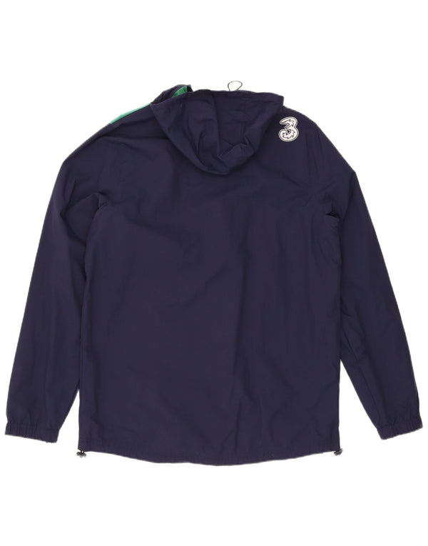 Jaqueta de chuva masculina Canterbury IRFU com capuz Reino Unido 38 bloco colorido azul marinho médio