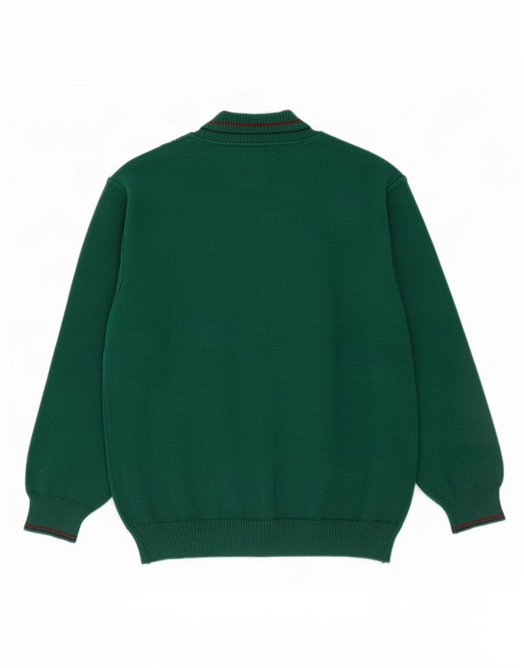 Suéter masculino Il Granchio com decote em V, grande verde argil/lã diamante