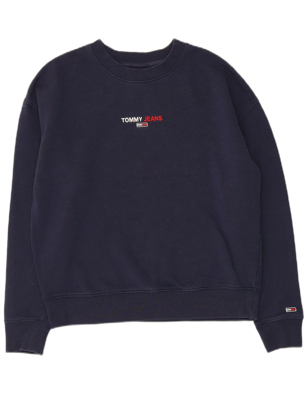 TOMMY HILFIGER Suéter oversized feminino Reino Unido 10 pequeno azul marinho