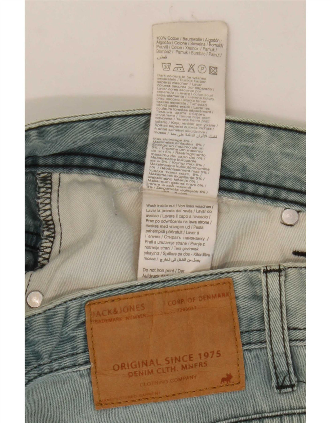 Jack & Jones Masculino Tim Slim Jeans W36 L34 Azul Algodão