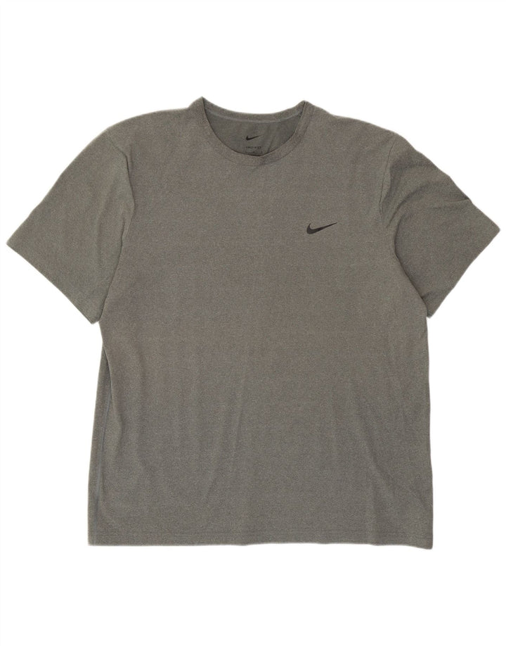Camiseta Nike Masculina Dri Fit Top Grande Cinza Poliéster