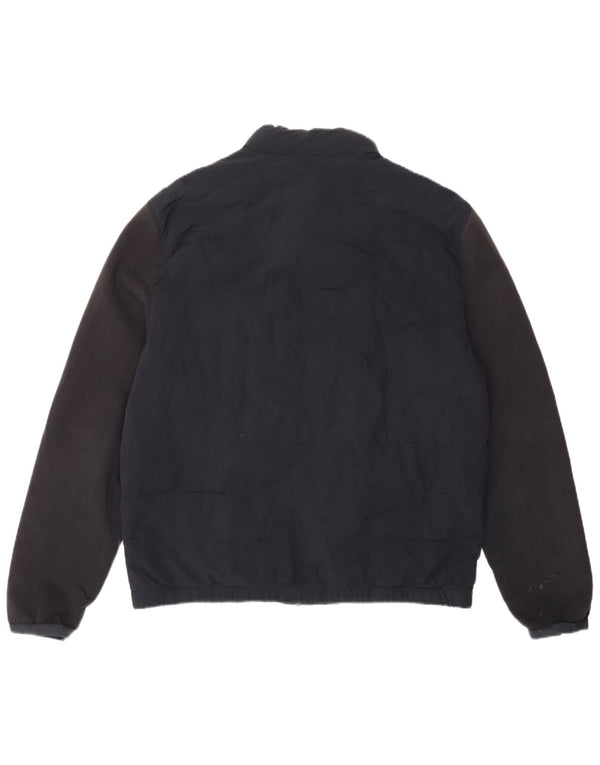 Zara Mens Padded Jacket UK 40 Large Navy Blue