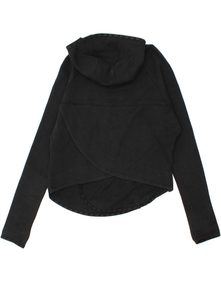 NIKE Womens Crop Zip Hoodie Sweater UK 6 XS Black Cotton Vintage Nike and Second-Hand Nike from Messina Hembry 