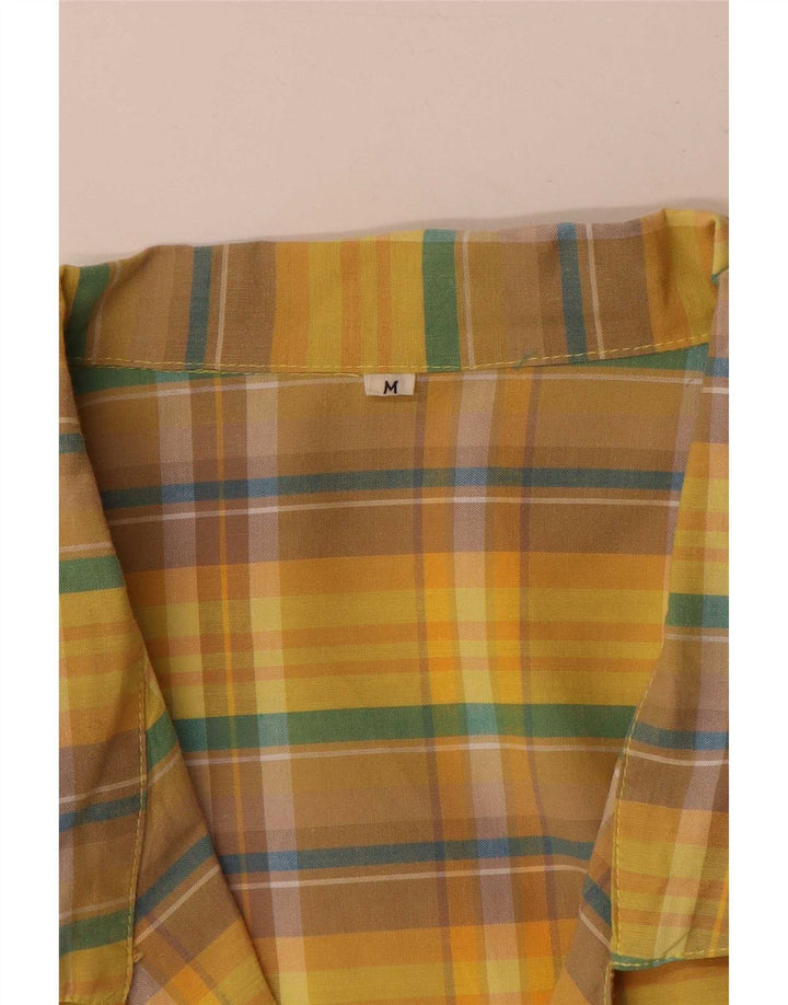 Jaqueta Blazer Oversized Feminina Vintage com 2 Botões Reino Unido 14 Médio Amarelo Xadrez