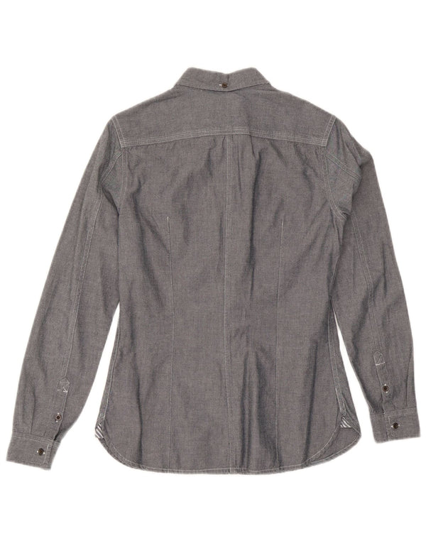Camisa feminina Timberland Earthkeepers Slim Fit US 4 pequena cinza algodão
