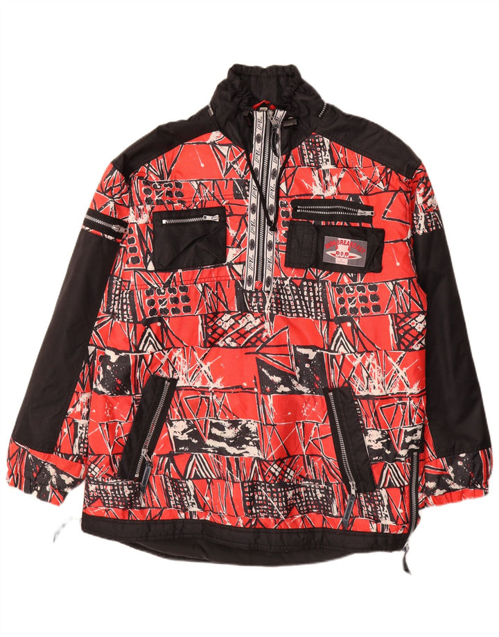 Jaqueta masculina Proline Graphic Anorak UK 40 grande poliamida geométrica vermelha