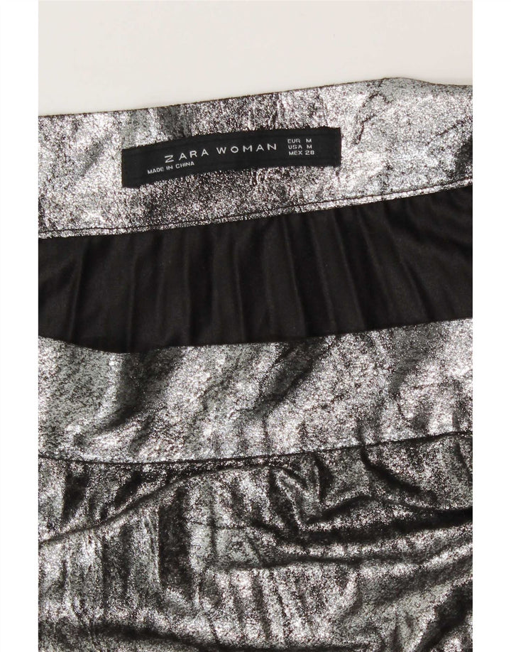 Zara Saia feminina faca plissada média W28 prata