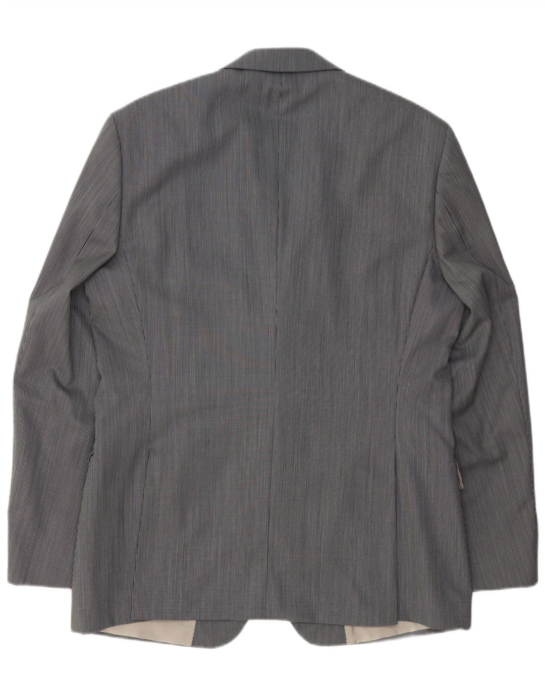 Jaqueta blazer masculina de 2 botões Hugo Boss EU 52 XL cinza risca de giz lã virgem