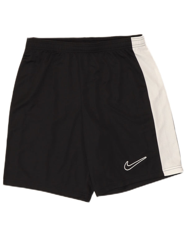 Shorts esportivos masculinos Nike Dri Fit Slim Fit pequeno preto colorblock poliéster