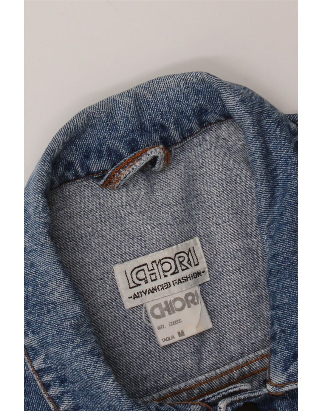 Jaqueta jeans masculina Chiori Loose Fit Reino Unido 38 algodão azul médio