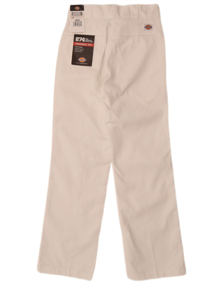 DIESEL Mens 874 Original Fit Straight Chino Calças W28 L30 Algodão Branco