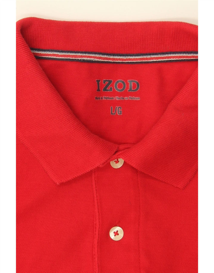 IZOD Mens Polo Shirt Large Red Cotton Vintage Izod and Second-Hand Izod from Messina Hembry 