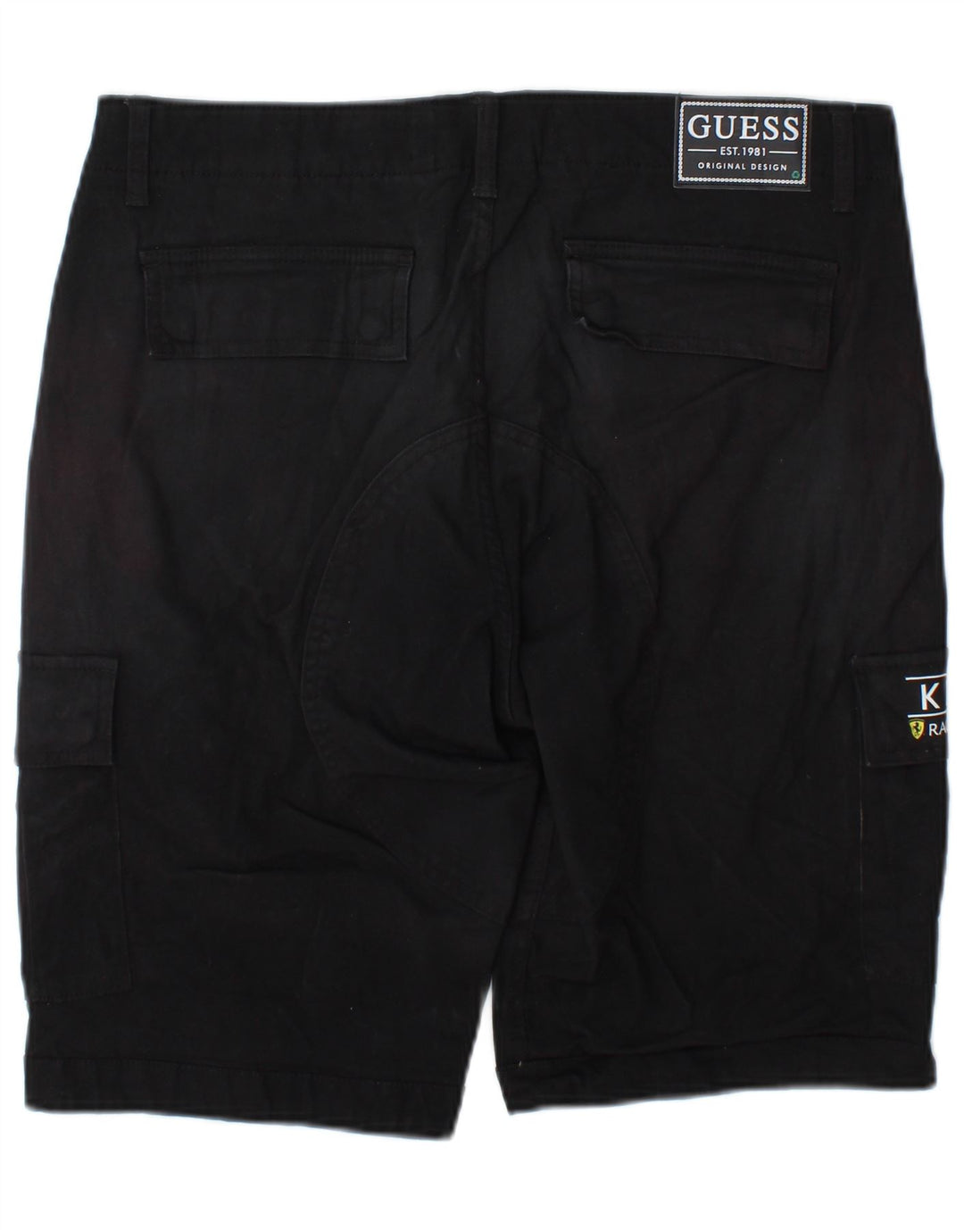 Guess Mens Cargo Shorts W32 Médio Algodão Preto