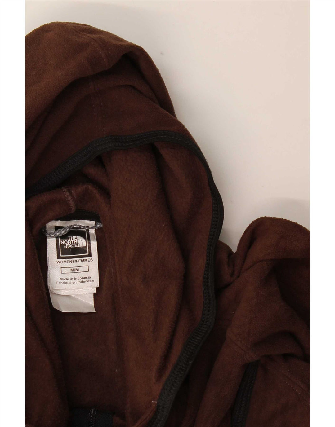 Jaqueta de lã com capuz feminina The North Face UK 12 poliéster marrom médio