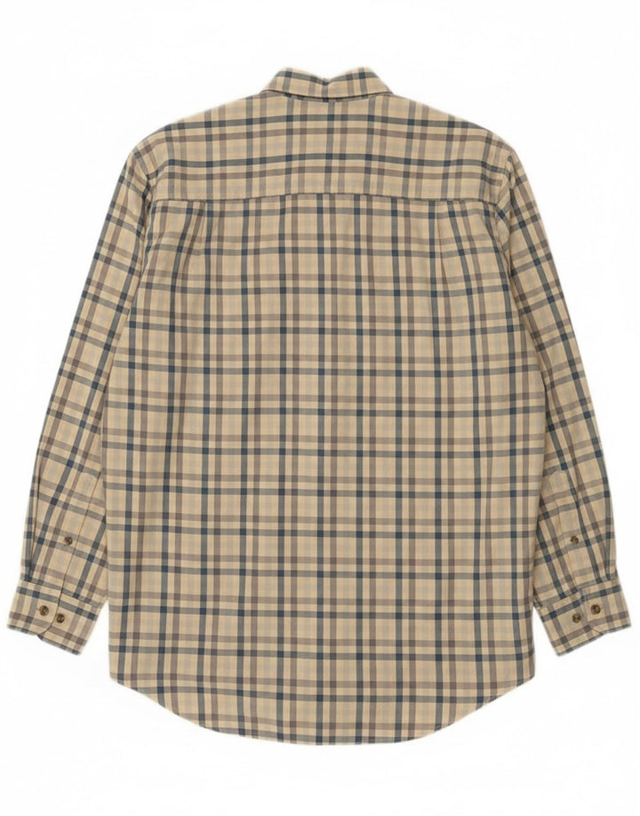 Camisa masculina Timberland médio bege algodão guingão