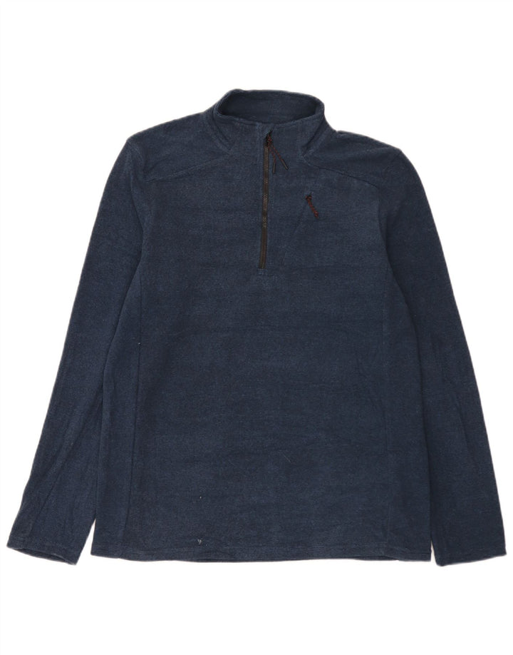 Moletom masculino Mountain Warehouse com zíper e gola alta azul marinho salpicado