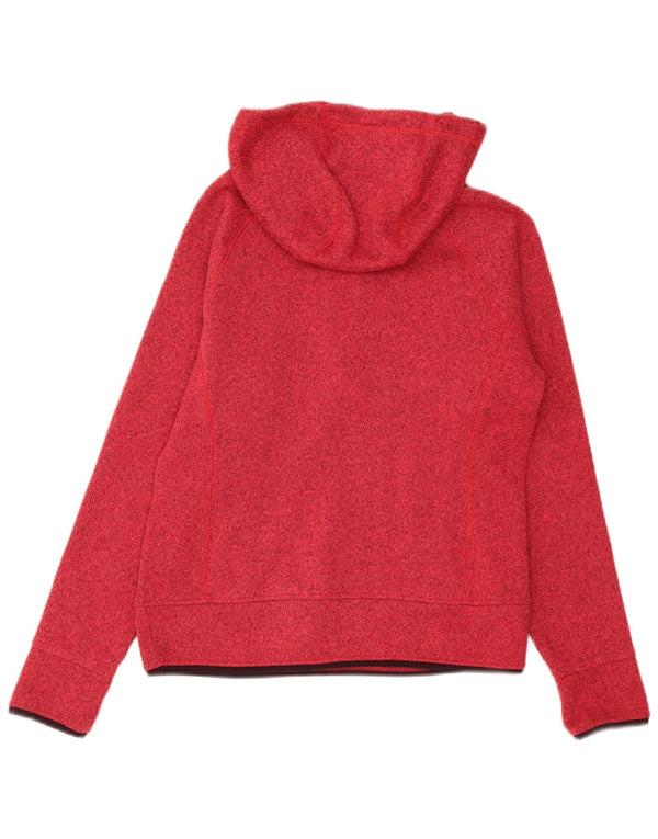 Suéter feminino com capuz e gola oversized com zíper The North Face Reino Unido 6 XS vermelho salpicado