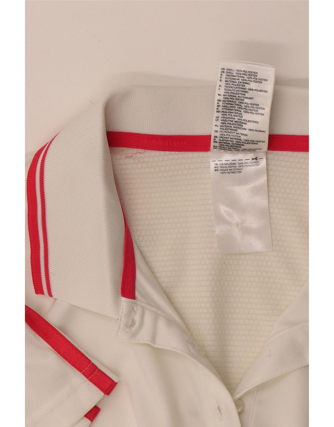 Adidas Womens Climacool Polo Shirt UK 14 Médio Branco Poliéster