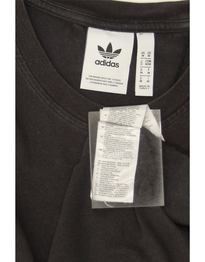 ADIDAS Mens T-Shirt Top Medium Black Cotton Vintage Adidas and Second-Hand Adidas from Messina Hembry 