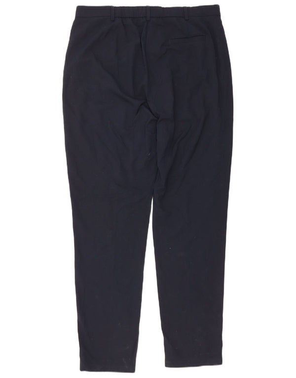 Calça casual feminina Marks & Spencer UK 16 grande W34 L31 azul marinho