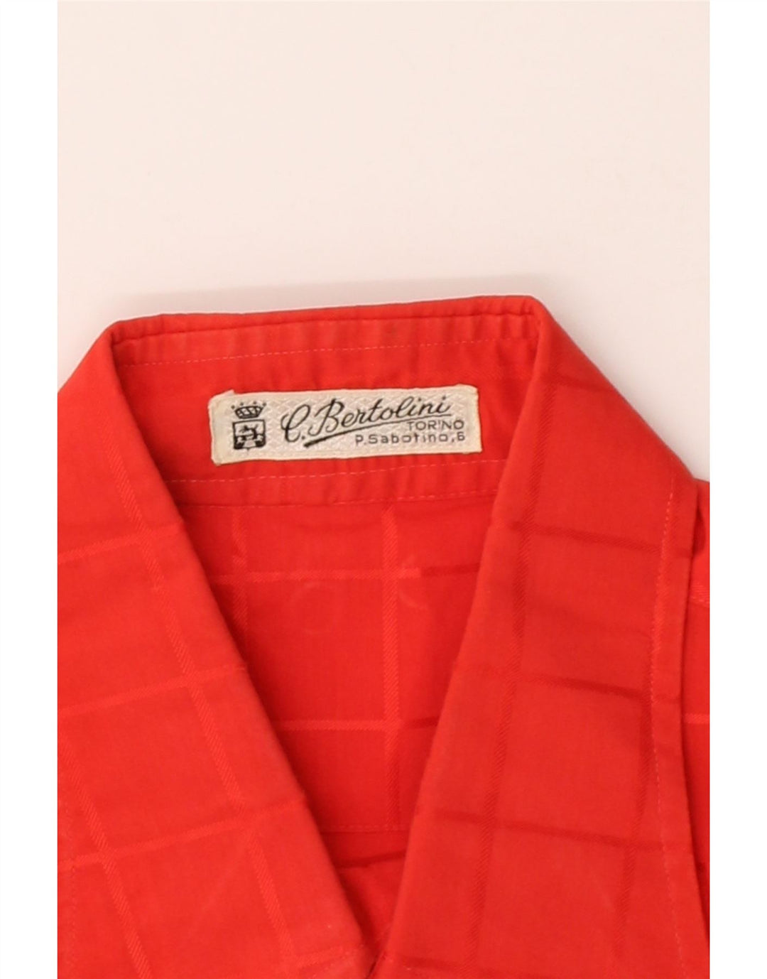 Camisa masculina VINTAGE pequena xadrez vermelha