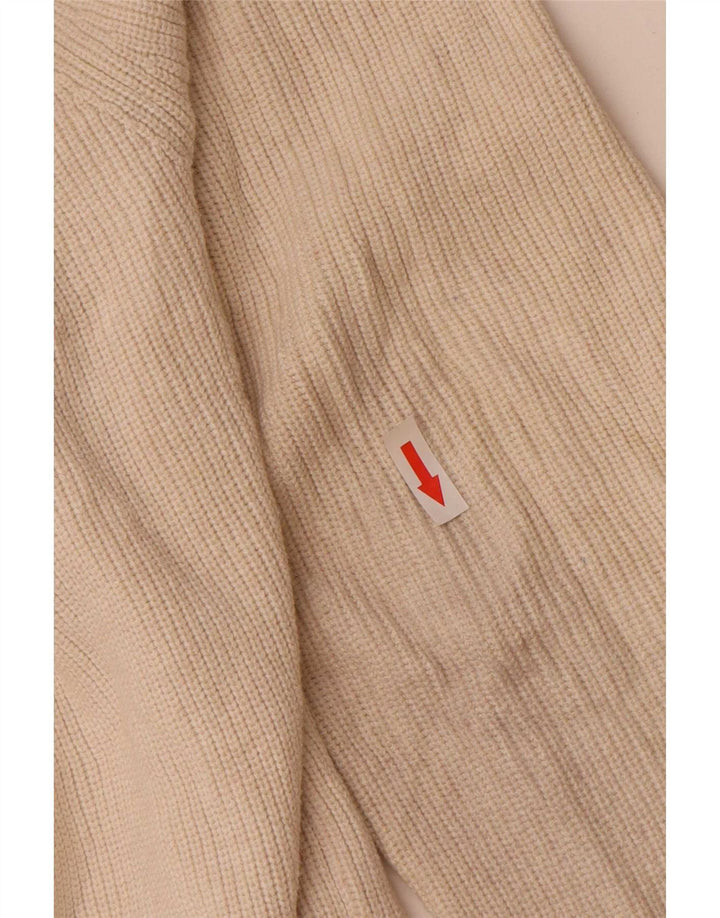 Zara Suéter masculino com gola canoa médio algodão branco