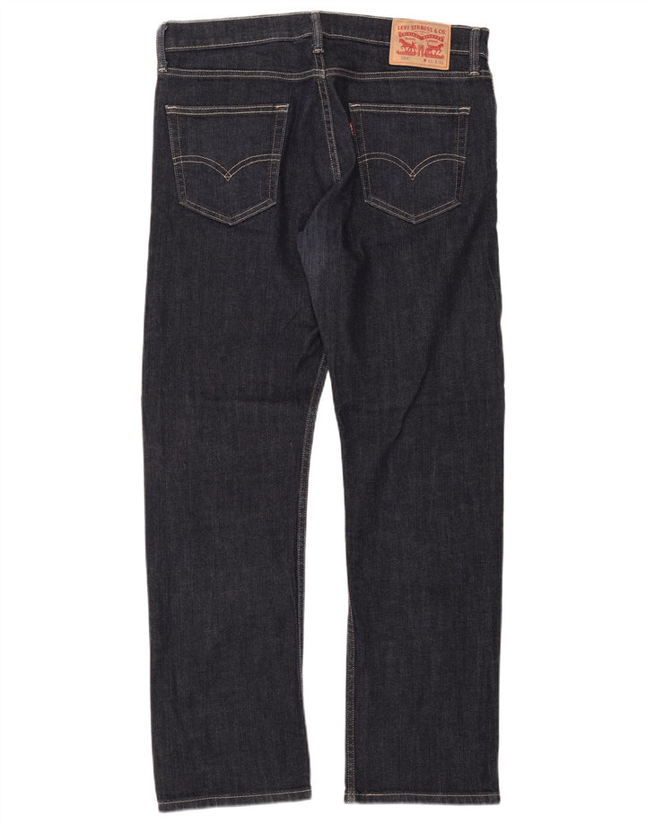 Calça jeans feminina Levi's 504 Straight W33 L32 azul marinho
