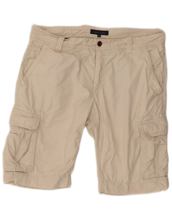 Shorts cargo masculino Tommy Hilfiger W36 grande algodão bege