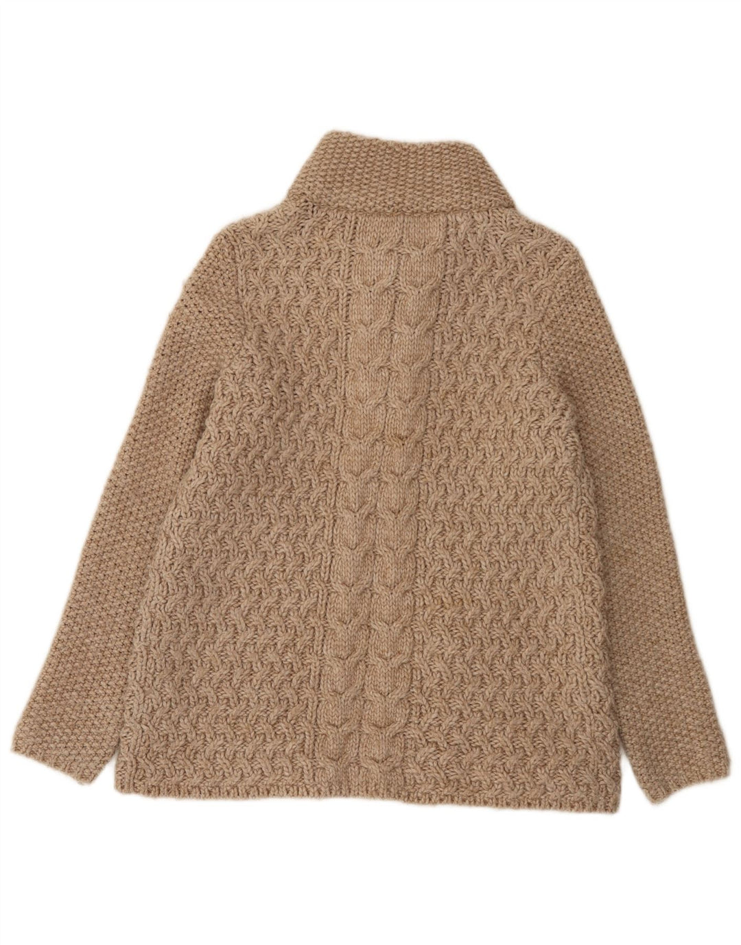 Suéter cardigã feminino Marks & Spencer Reino Unido 14 acrílico marrom médio
