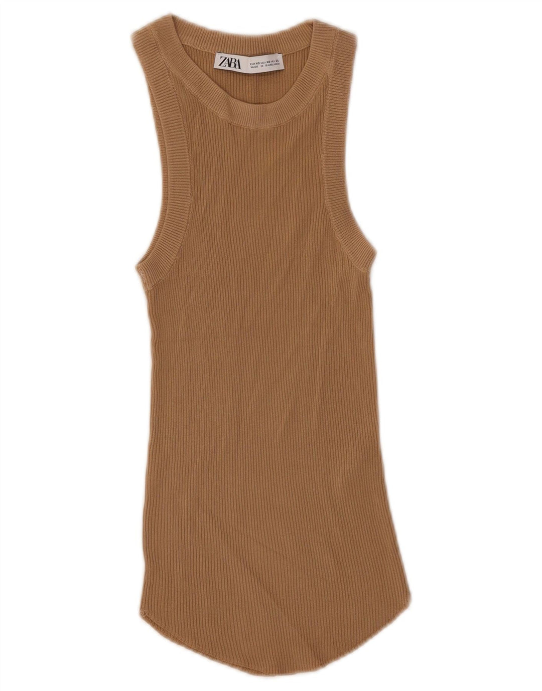 Zara Womens Vest Top UK 4 XS Bege Viscose