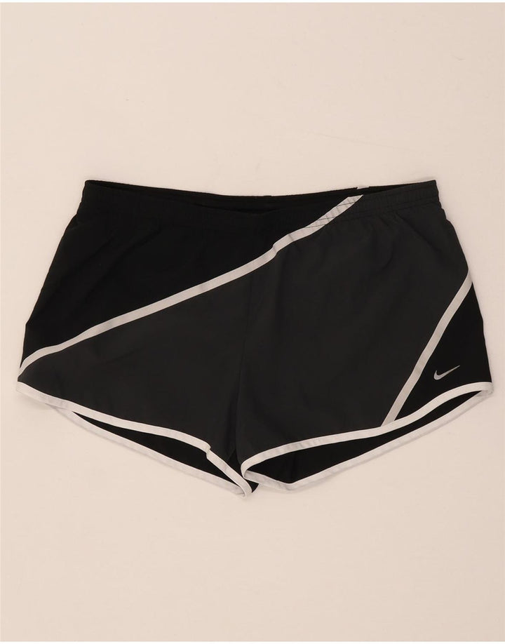 Nike Womens Dri Fit Sport Shorts UK 14 Médio Preto Poliéster