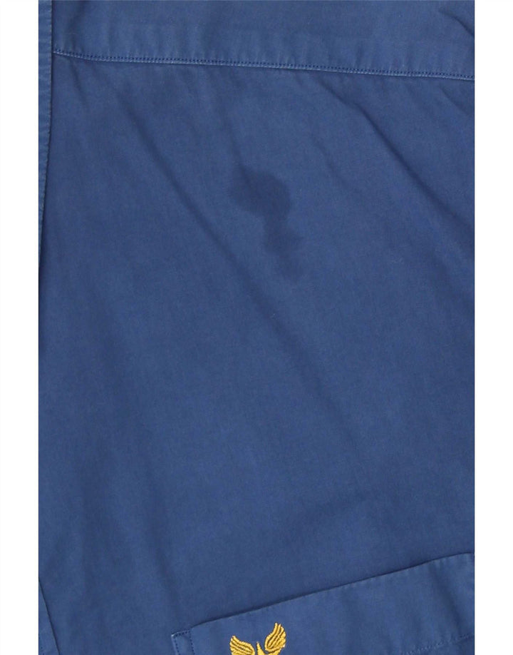 Camisa masculina Avirex Regular Fit grande algodão azul