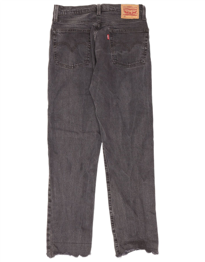 Jeans feminino Levi's 501 Straight W27 L28 algodão cinza