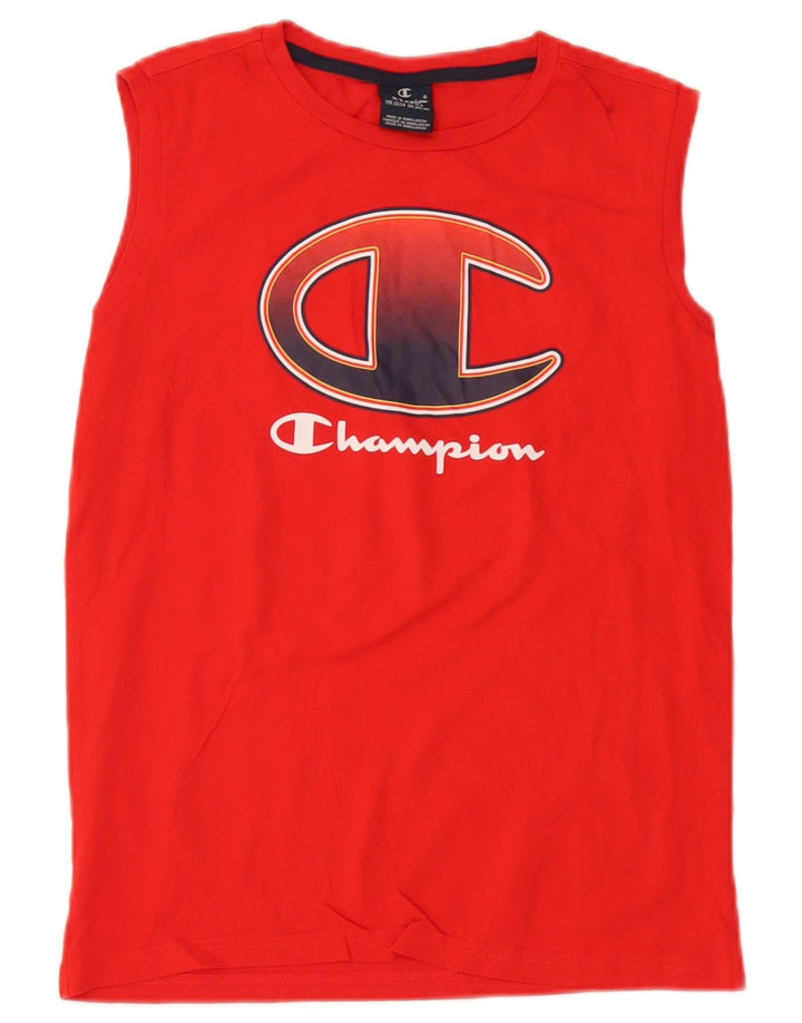 Colete gráfico Champion Boys Top 13-14 anos XL vermelho