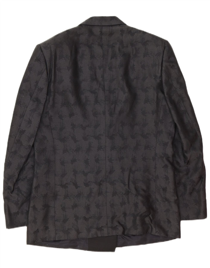 Jaqueta Blazer Masculina Pierre Cardin IT 50 Grande Preto Geométrico Clássico
