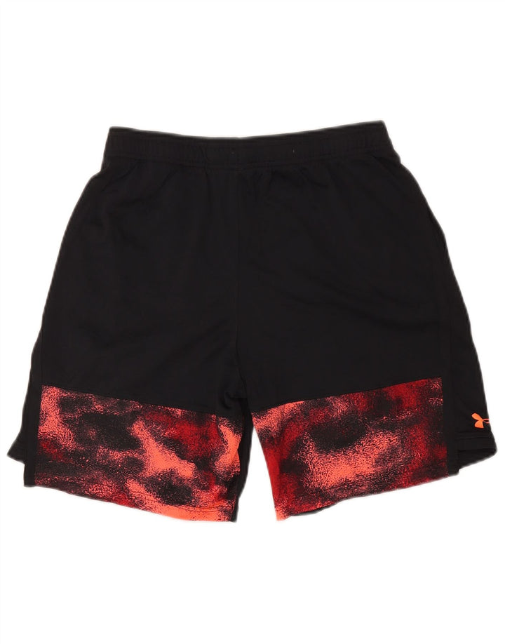 Shorts esportivos com padrão abstrato para meninos UNDER ARMOUR 13-14 anos XL preto