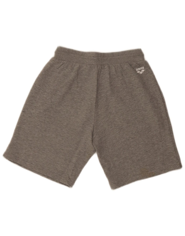 Arena Womens Graphic Sport Shorts UK 10 Pequeno Algodão Cinza
