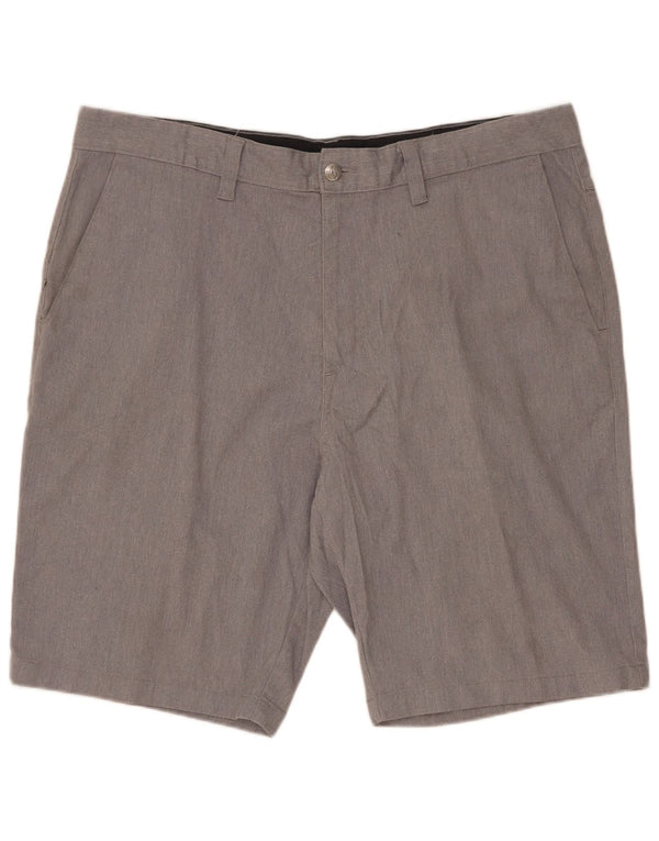Volcom Mens Chino Shorts W38 XL Algodão Cinza