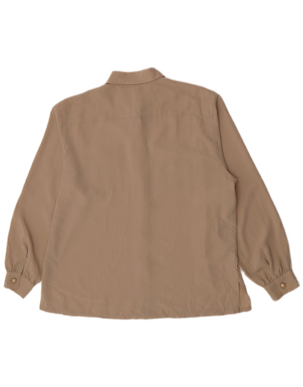 Blusa feminina grande Michele Boyard IT 42 poliéster cáqui médio