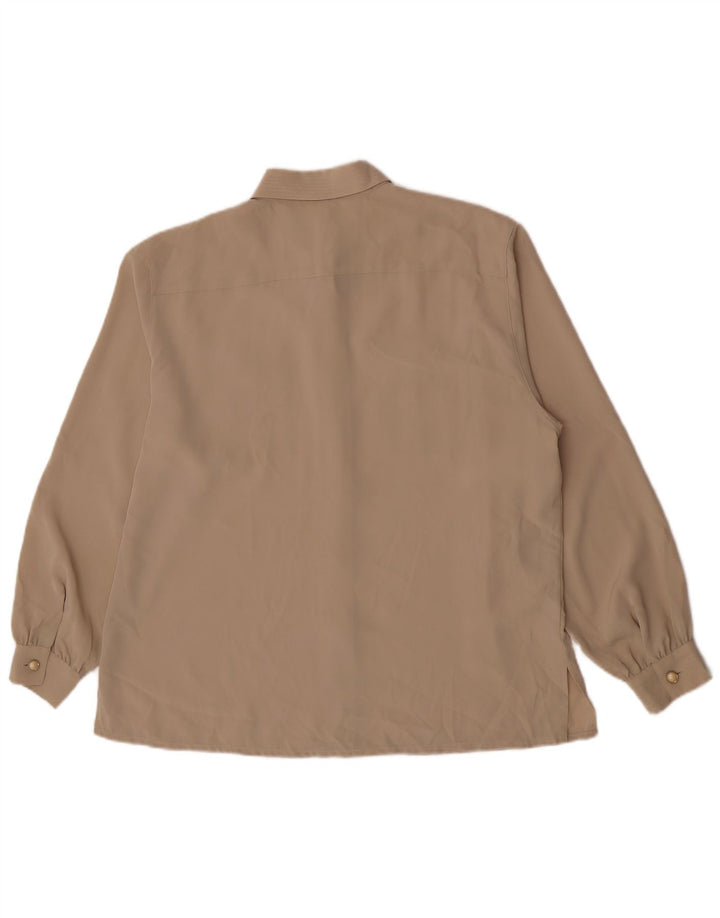 Blusa feminina grande Michele Boyard IT 42 poliéster cáqui médio