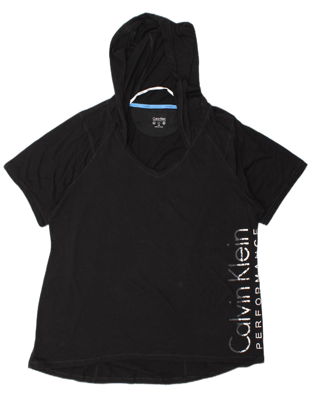 Calvin Klein Camiseta Feminina Oversized Graphic Top UK 20 2XL Algodão Preto