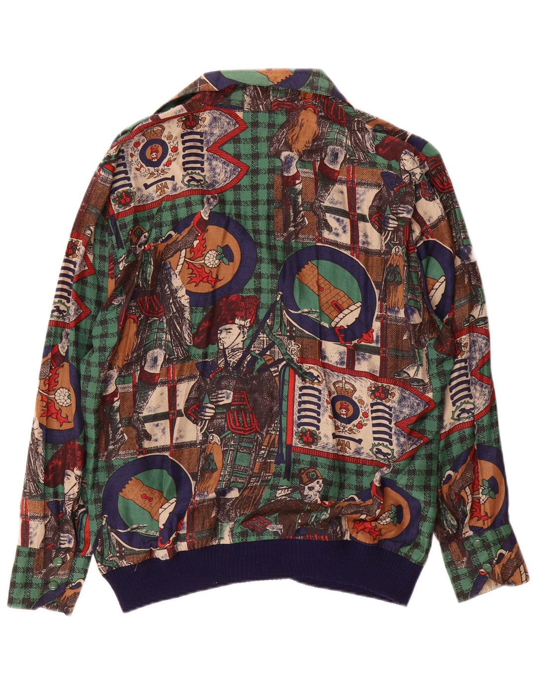 Blusa feminina Tru de manga comprida com estampa gráfica EU 40 médio xadrez multicolorido