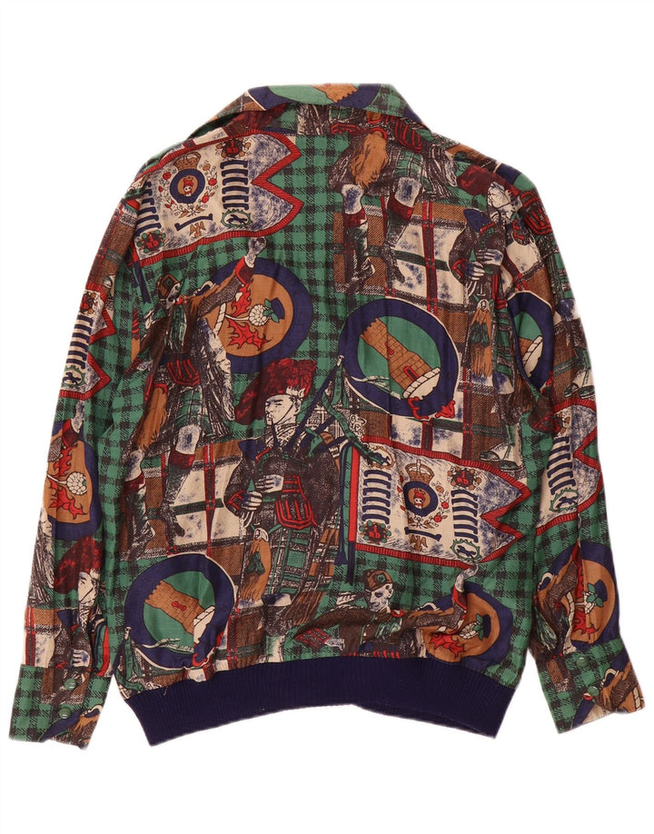 Blusa feminina Tru de manga comprida com estampa gráfica EU 40 médio xadrez multicolorido