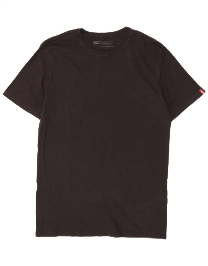 Camiseta masculina LEVI'S Slim Fit Top XL de algodão preto