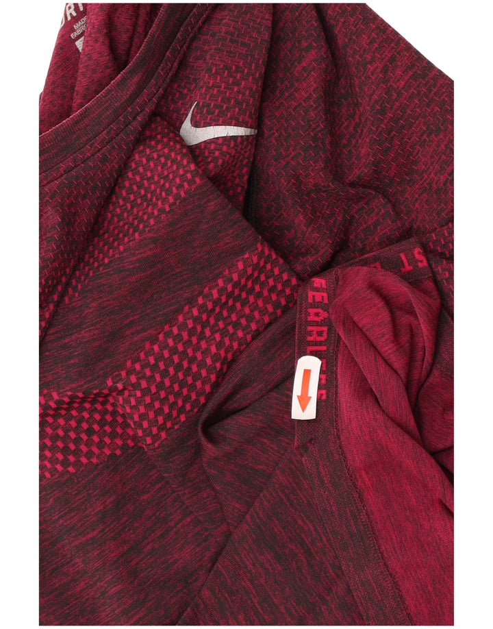 Camiseta Nike Masculina Dri Fit Top Médio Borgonha Salpicada