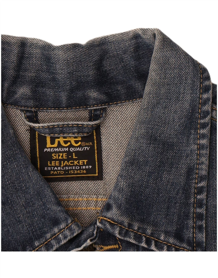 Jaqueta jeans masculina Lee UK 40 grande algodão azul