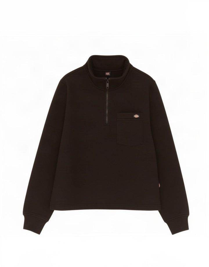 Suéter feminino Dickies com zíper e gola UK 14 médio preto