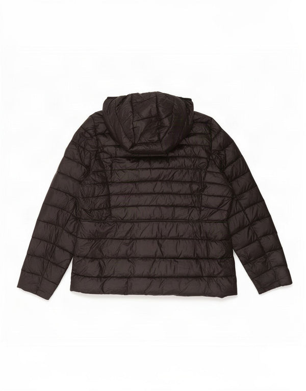 Jaqueta acolchoada com capuz feminina Michael Kors Reino Unido 18 XL preto nylon