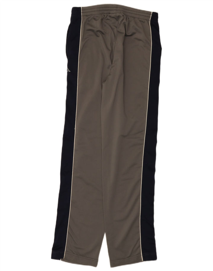 Calça de treino feminina Kappa cinza médio colorblock poliéster